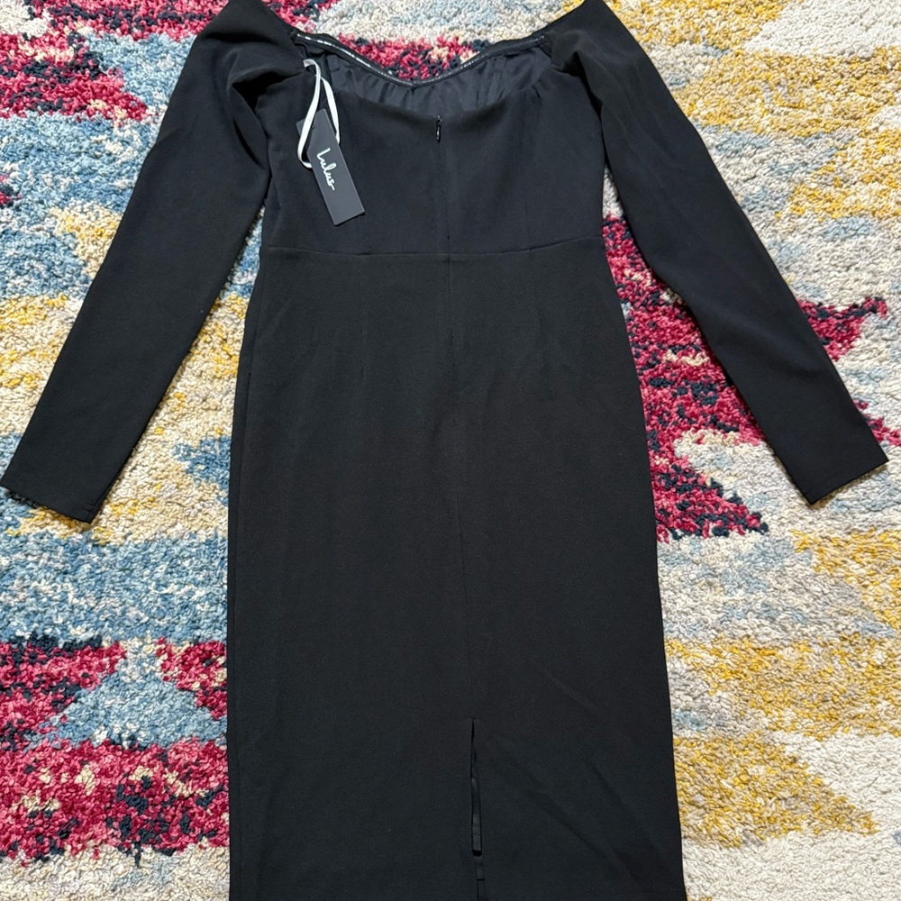 Lulu's Classic Black Long Sleeve Dress